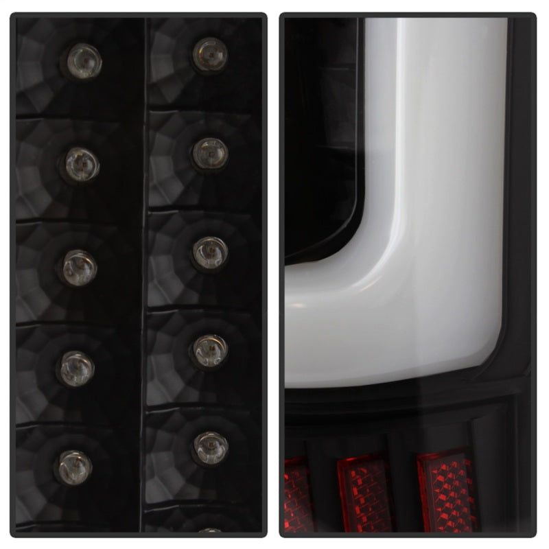 xTune 04-15 Nissan Titan Light Bar LED Tail Lights - Black (ALT-ON-NTI04-LBLED-BK) - eliteracefab.com