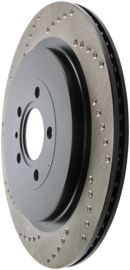 StopTech Premium High Carbon 13-14 Ford Mustang/Shelby GT500 Right Rear Disc Drilled Brake Rotor - eliteracefab.com