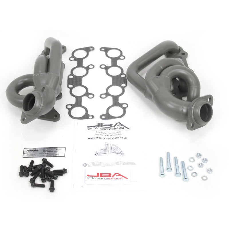 JBA 11-14 Ford F-150 5.0L Coyote 1-5/8in Primary Ti Ctd Cat4Ward Header JBA