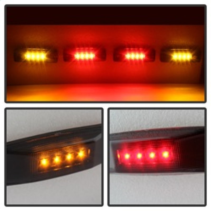 Xtune Dodge Ram 94-02 Dually 2 Red LED+2 Amber LED Fender Lights 4pcs Smoke ACC-LED-DR94-FE-SM - eliteracefab.com