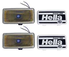 Hella 550 Series 55W 12V H3 Fog Lamp Kit - Amber - eliteracefab.com