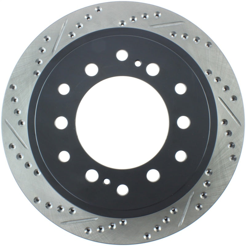 StopTech Power Slot 03-09 Toyota 4 Runner / 03-09 Lexus GX470 Drilled & Slotted Right Rear Rotor Stoptech