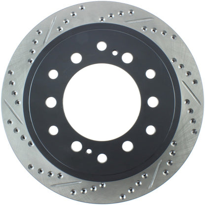 StopTech Power Slot 03-09 Toyota 4 Runner / 03-09 Lexus GX470 Drilled & Slotted Right Rear Rotor Stoptech