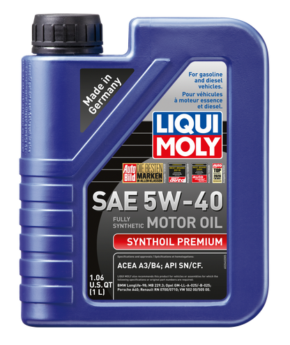 LIQUI MOLY 1L Synthoil Premium Motor Oil SAE 5W40 LIQUI MOLY