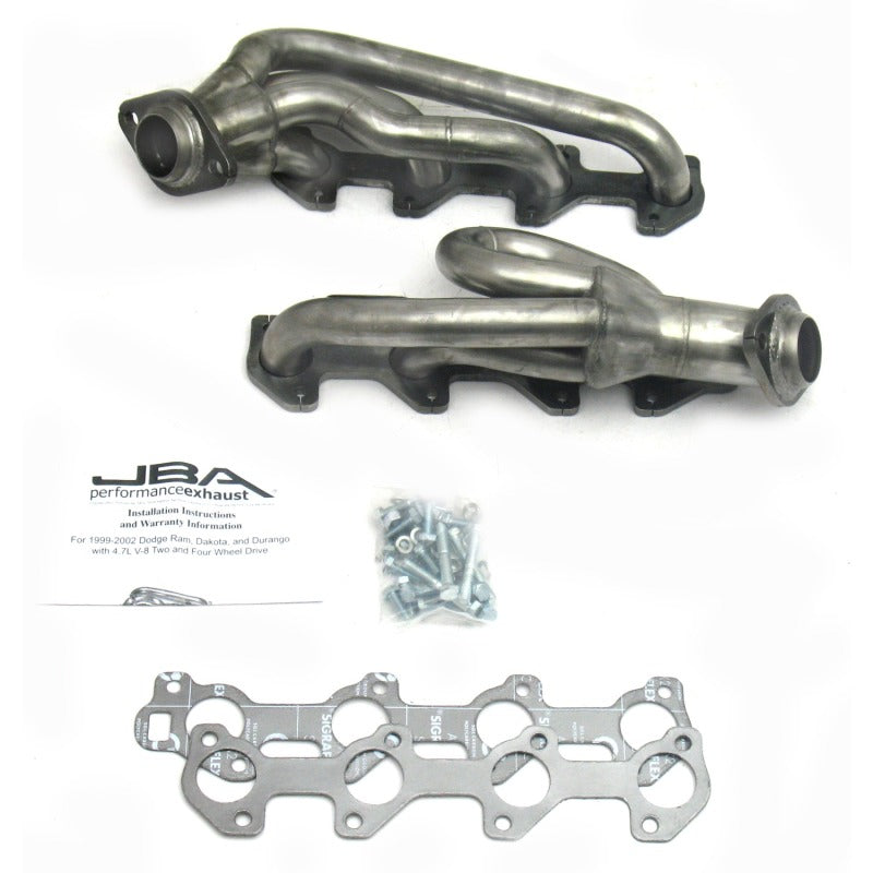 JBA 02-03 Dodge RAM 4.7L PowerTech 1-1/2in Primary Raw 409SS Cat4Ward Header JBA