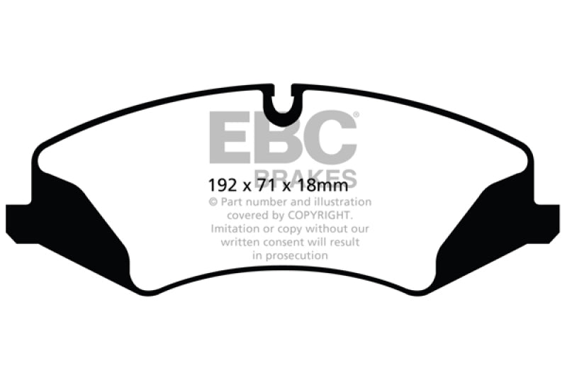 EBC 14+ Land Rover LR4 3.0 Supercharged Ultimax2 Front Brake Pads - eliteracefab.com