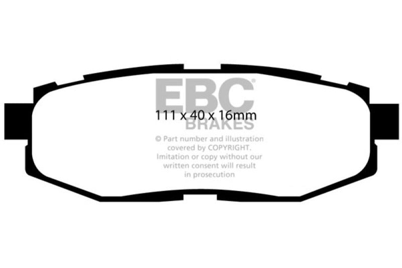 EBC 12+ Scion FR-S 2 Greenstuff Rear Brake Pads - eliteracefab.com