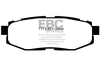EBC 12+ Scion FR-S 2 Redstuff Rear Brake Pads - eliteracefab.com