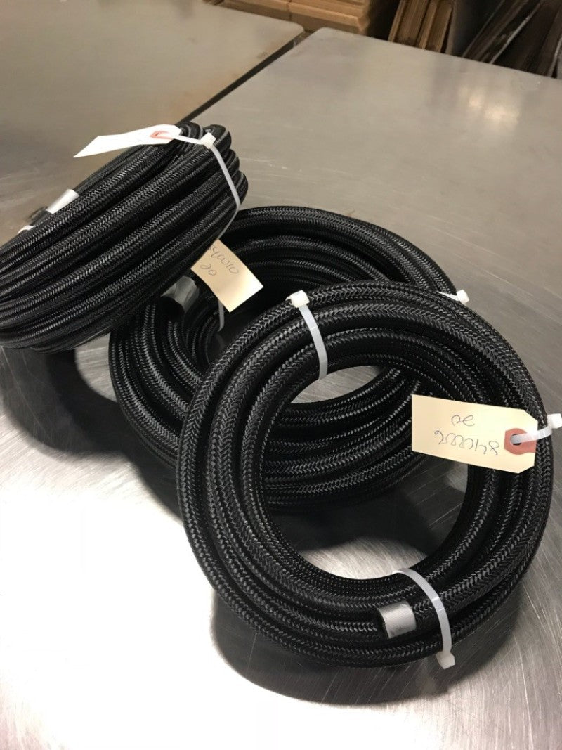 Fragola Performance Systems 842008 Premium Black Nylon Race Hose - 20 Feet Fragola