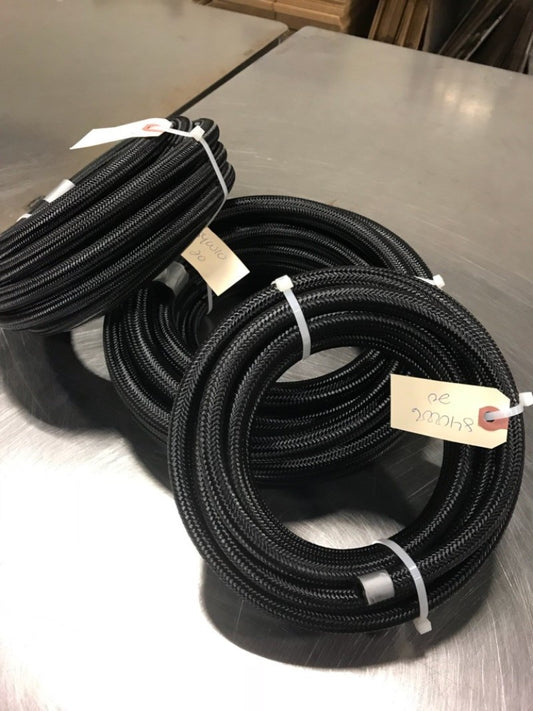Fragola Performance Systems 840616 Premium Black Nylon Race Hose - 6 Feet Fragola