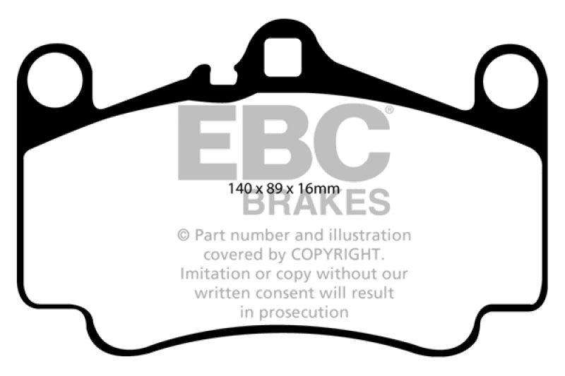 EBC 03-05 Porsche 911 (996) (Cast Iron Rotor only) 3.6 Carrera 4S Redstuff Front Brake Pads - eliteracefab.com