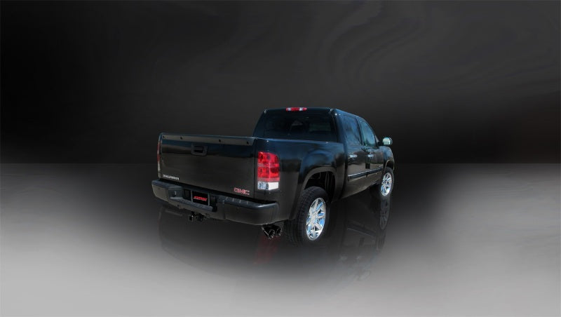 Corsa 10-10 GMC Sierra Denali 6.2L V8 3in Cat-Back Single Side w Twin 4in Black Pro-Series Tips CORSA Performance