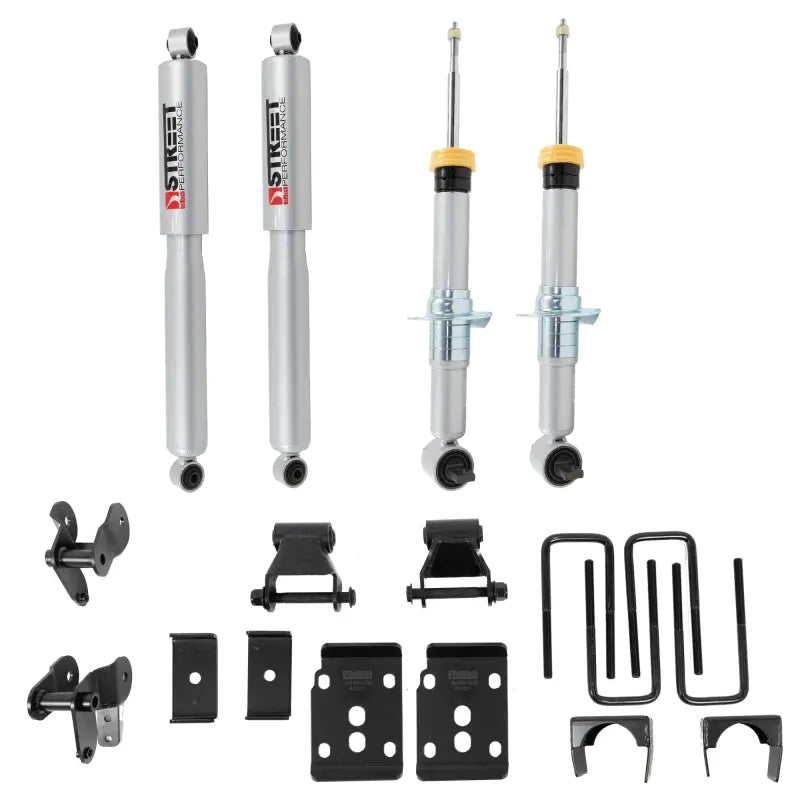 Belltech 2021+ Ford F-150 2WD 1-3.5in Front 4.5in Rear Complete Lower Kit with SP Shocks - eliteracefab.com