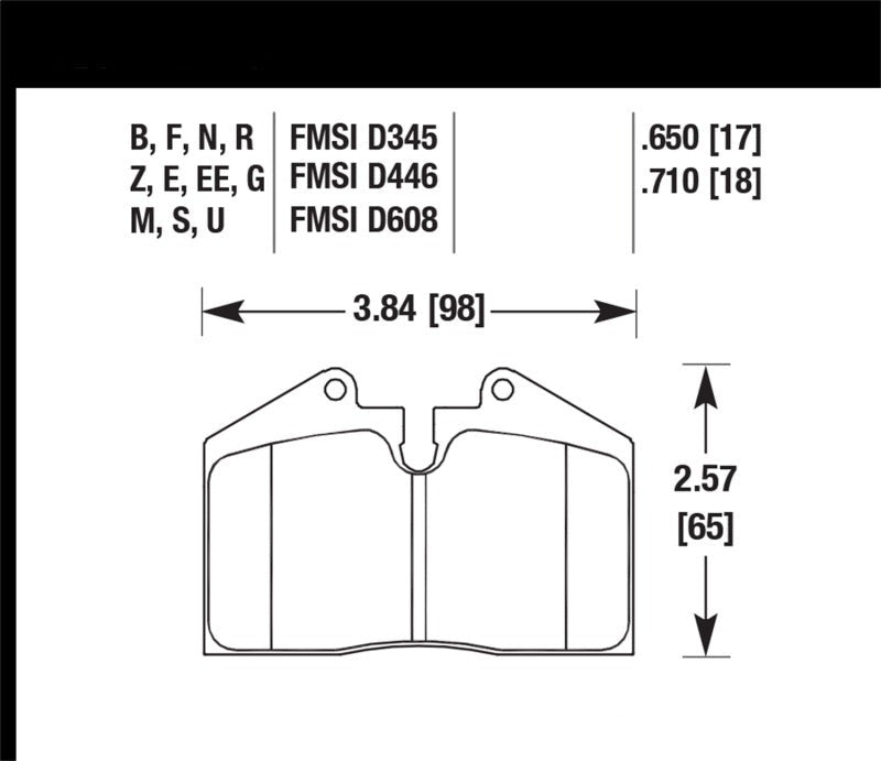 Hawk 79-99 Porsche 911 / 86-95 Porsche 928 / 86-94 Porsche 944 Turbo DTC-60 Race Rear Brake Pads - eliteracefab.com