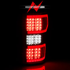 ANZO 2018-2019 Ford F-150 LED Taillight Chrome (Red Light Bar) (w/ Sequential) - eliteracefab.com