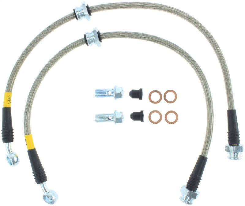 STOPTECH 00-06 NISSAN SENTRA STAINLESS STEEL FRONT BRAKE LINES, 950.42007 - eliteracefab.com