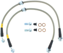 Load image into Gallery viewer, STOPTECH 00-06 NISSAN SENTRA STAINLESS STEEL FRONT BRAKE LINES, 950.42007 - eliteracefab.com