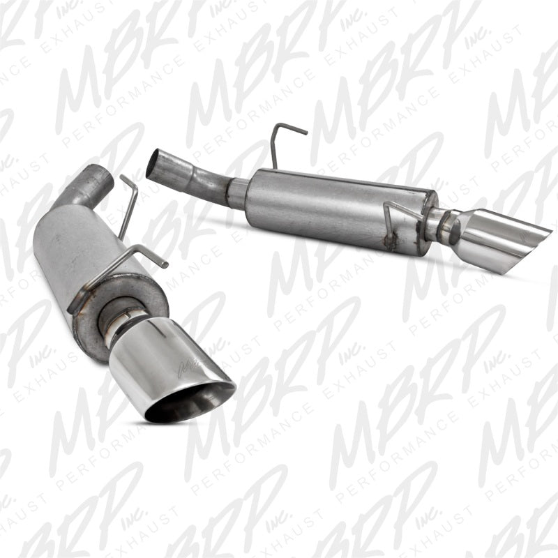 MBRP 05-10 Ford Mustang GT 5.0/Shelby GT500 Dual Mufflers Axle Back Split Rear AL - eliteracefab.com