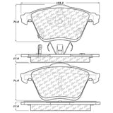 StopTech Premium Ceramic Front Brake Pads - 308.11860