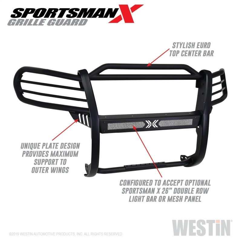 Westin 16-21 Toyota Tacoma Sportsman X Grille Guard - Tex. Blk - eliteracefab.com