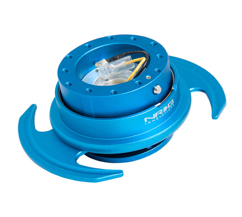 NRG Quick Release Gen 3.0 Blue Body Blue Ring with Handles - eliteracefab.com