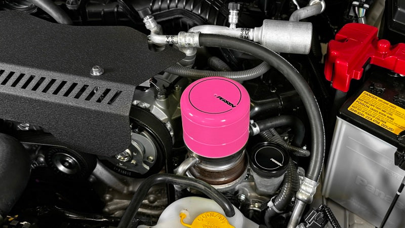 Perrin 2015+ Subaru WRX/STI Oil Filter Cover - Hyper Pink - eliteracefab.com