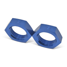 Load image into Gallery viewer, Russell Performance -8 AN Bulkhead Nuts 3/4in -16 Thread Size (Blue)