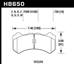 Hawk 09-16 Nissan GT-R HPS 5.0 Front Brake Pads - eliteracefab.com