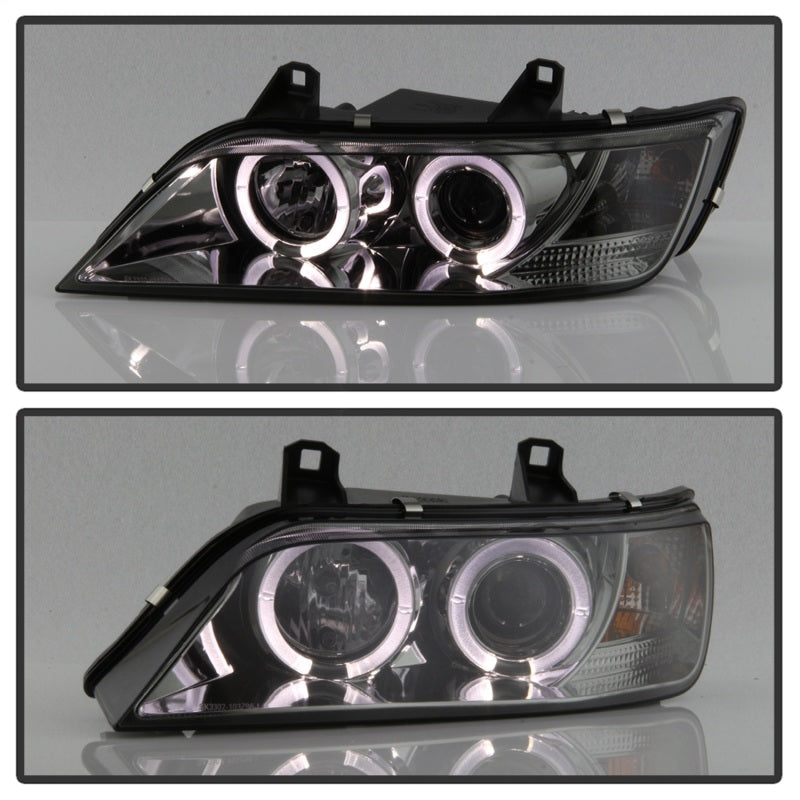 Spyder BMW Z3 96-02 Projector Headlights LED Halo Smoke High H1 Low H1 PRO-YD-BMWZ396-HL-SM - eliteracefab.com