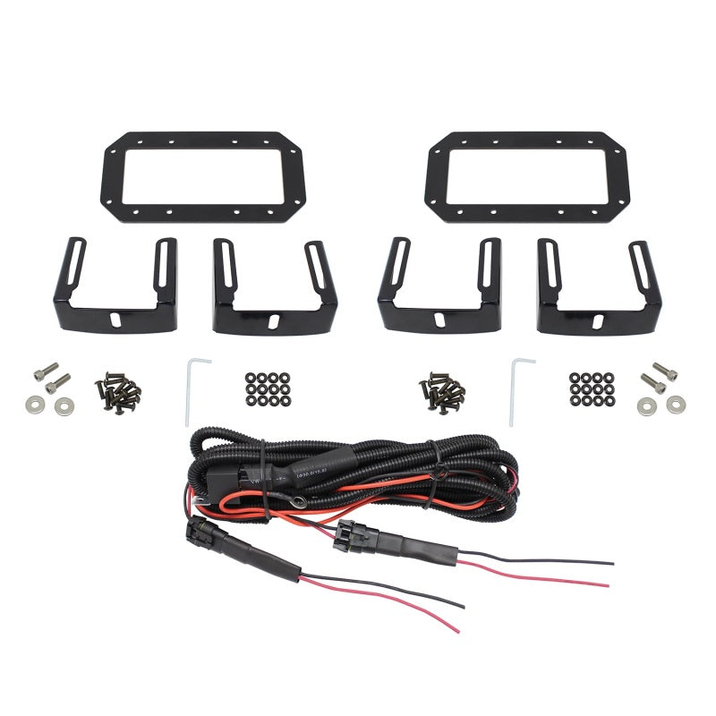 Westin HDX Flush Mount B-FORCE LED Light Kit (Set of 2) w/wiring harness - Black - eliteracefab.com