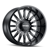 Mayhem 8114 Utopia 22x12 / 8x165.1 BP / -44mm Offset / 125.2mm Hub Black w/ Milled Spokes Wheel