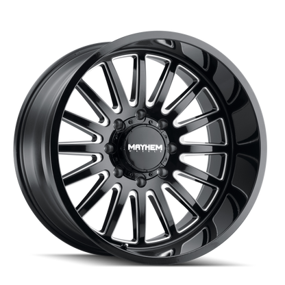 Mayhem 8114 Utopia 20x9 / 6x135 BP / 0mm Offset / 87.1mm Hub Black w/ Milled Spokes Wheel Mayhem