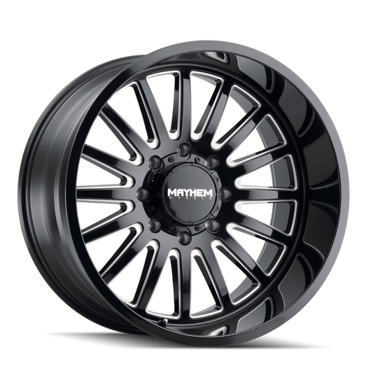 Mayhem 8114 Utopia 20x10 / 5x127 BP / -19mm Offset / 71.5mm Hub Black w/ Milled Spokes Wheel Mayhem