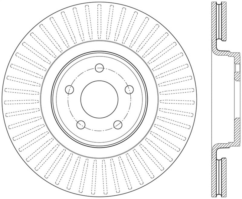 StopTech 14.5+ Ford Focus ST Front Right Slotted Performance Rotor - eliteracefab.com