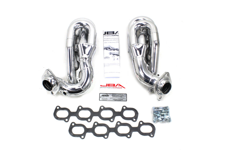 JBA 07-14 Ford GT500 5.4/5.8L 4V 1-5/8in Primary Silver Ctd Cat4Ward Header JBA