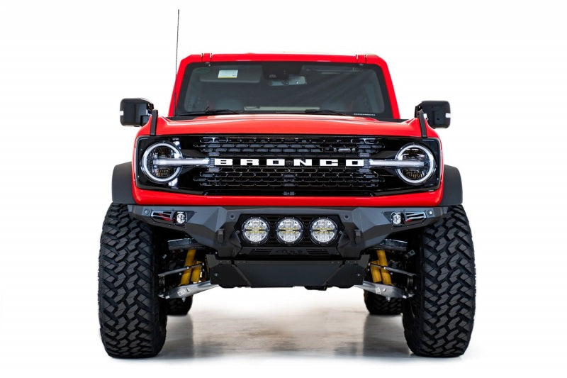 Addictive Desert Designs 21-22 Ford Bronco Bomber Front Bumper (w/ 3 Rigid 360 Mounts) - eliteracefab.com