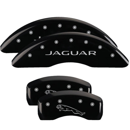 MGP 4 Caliper Covers Engraved Front & Rear MGP Black finish silver ch MGP
