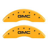 MGP 4 Caliper Covers Engraved Front & Rear GMC Yellow finish black ch