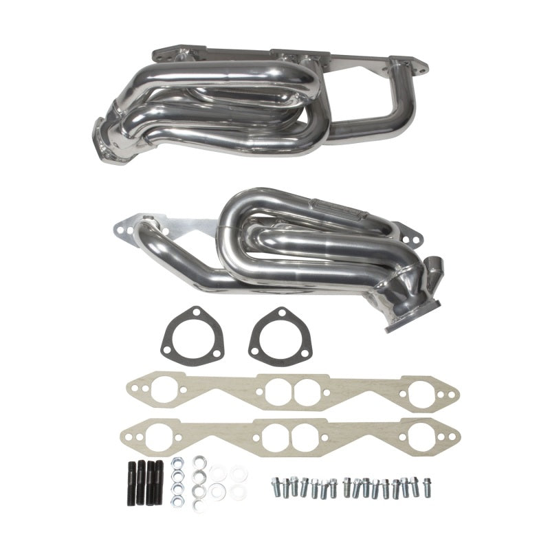 BBK 96-98 GM Truck SUV 5.0 5.7 Shorty Tuned Length Exhaust Headers - 1-5/8 Silver Ceramic BBK