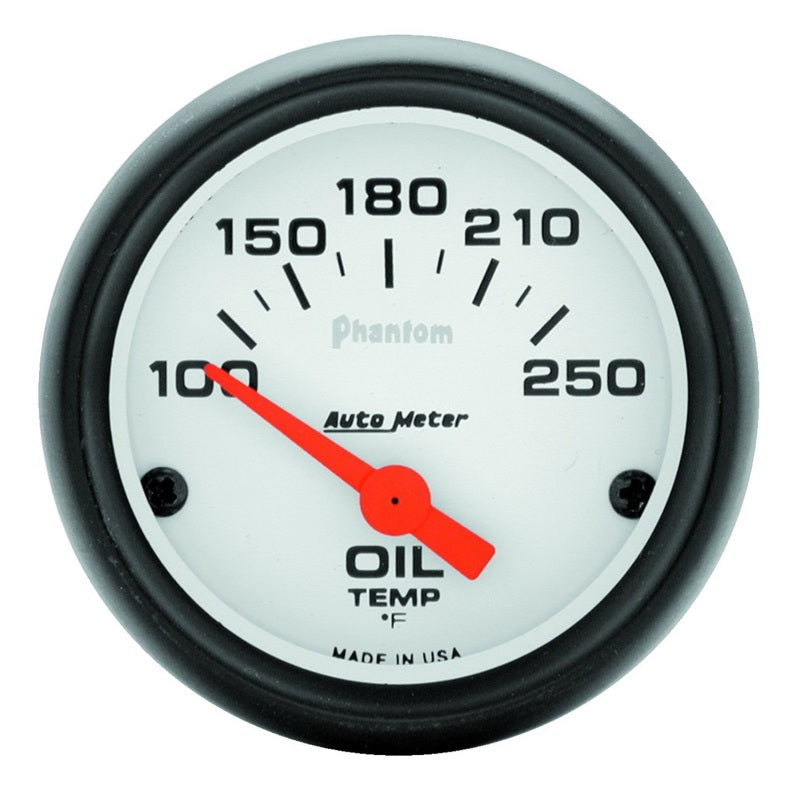 Autometer Phantom 52mm Oil Temp 100-250 F Electronic Gauge Kit.