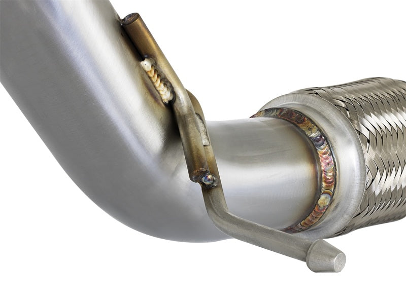 aFe Power Elite Twisted Steel 16-17 Honda Civic I4-1.5L (t) 2.5in Rear Down-Pipe Mid-Pipe - eliteracefab.com