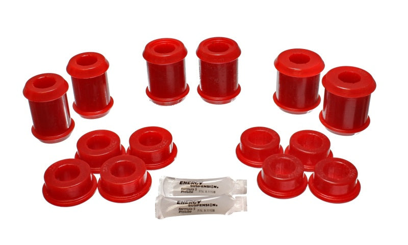 Energy Suspension 04-09 Cadillac XLR/XLR-V / 97-12 Corvette Red Rear End C/A Bushing Set - eliteracefab.com