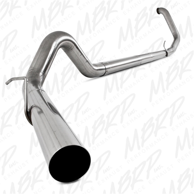 MBRP 1999-2003 Ford F-250/350 7.3L 4in Turbo Back Single No Muffler T409 SLM Series Exhaust System - eliteracefab.com