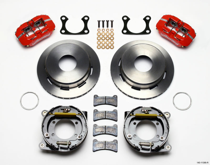 Wilwood Dynapro Low-Profile 11.00in P-Brake Kit - Red Big Ford 2.36in Offset Currie Wilwood