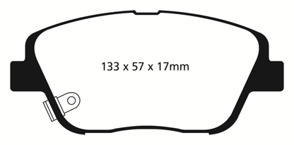 EBC 10-14 Hyundai Sonata 2.0 Turbo Greenstuff Front Brake Pads - eliteracefab.com