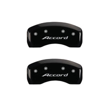 Load image into Gallery viewer, MGP 4 Caliper Covers Engraved Front Accord Engraved Rear Accord Black finish silver ch MGP