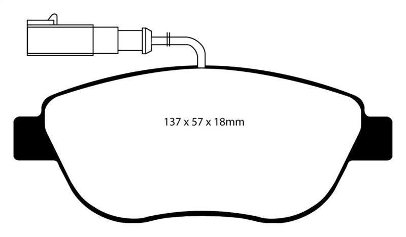 EBC 12+ Fiat 500 1.4 Turbo Abarth Greenstuff Front Brake Pads - eliteracefab.com