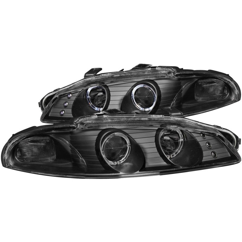 ANZO 121365 - ANZO USA Mitsubishi Eclipse Projector Headlights W/ Halo Black G2; 1997-1999. - eliteracefab.com