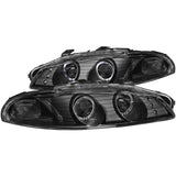 ANZO 121365 - ANZO USA Mitsubishi Eclipse Projector Headlights W/ Halo Black G2; 1997-1999.