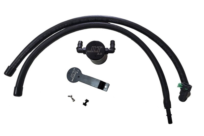 J&L 2020 Ford Explorer 2.3L EcoBoost Driver Side Oil Separator 3.0 - Black Anodized - eliteracefab.com